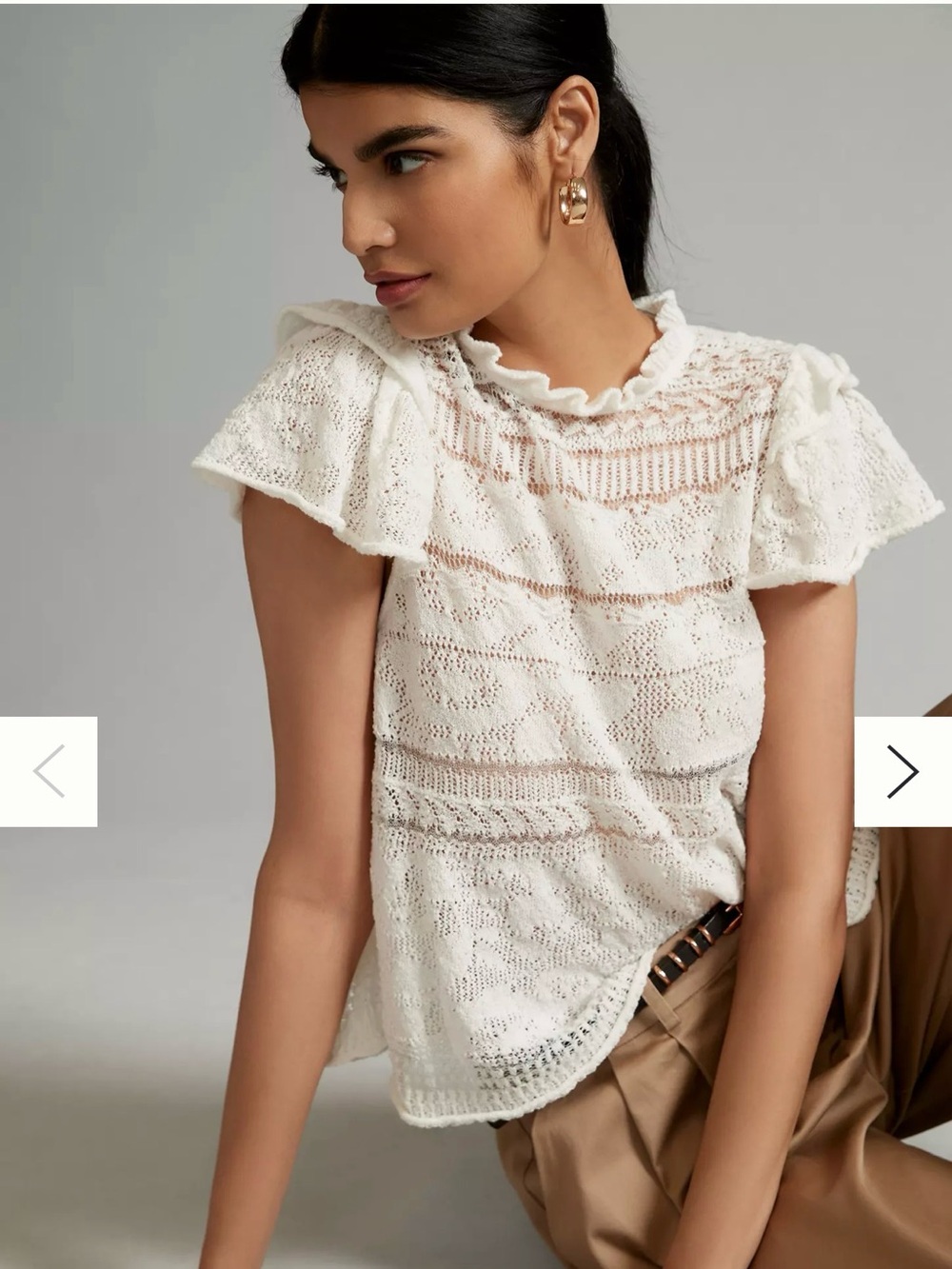 Anthropologie Lace Sweater T NWT XL petite
